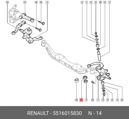 ШАЙБА (МЕТ) 5516015830 RENAULT