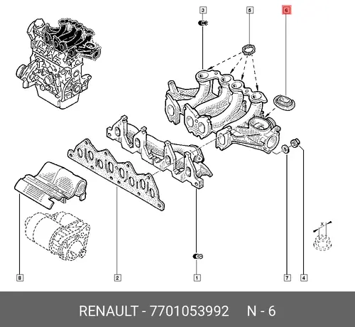  ШАЙБА (РЕЗ) 7701053992 RENAULT