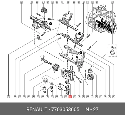  ШАЙБА D=20ММ 7703053605 RENAULT