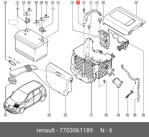  Шайба D=8 7703061189 RENAULT