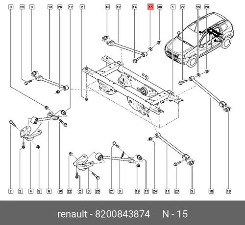 ЭКСЦЕНТРИК 8200843874 RENAULT