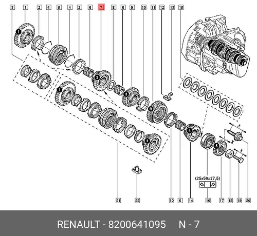 Шестерня КПП RENAULT 8200641095