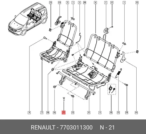 ШПИЛЬКА М5 (МЕТ) 7703011300 RENAULT