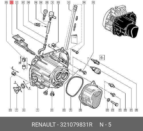 щиток защитный КПП!\ Renault 321079831R