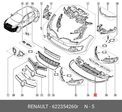  ДЕТАЛЬ 622354260R RENAULT