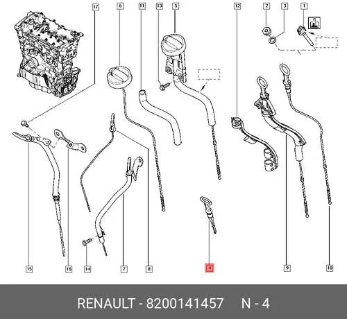Масляный щуп RENAULT 8200141457