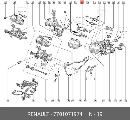 7701071974 RENAULT КЛАПАН ЭЛЕКТРОМАГНИТНЫЙ