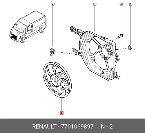 GMV_REFROIDIS 7701069897 RENAULT
