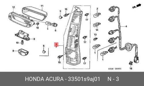 Фонарь габаритный HONDA 33501S9AJ01