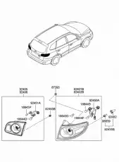 Фонарь задний HYUNDAI / KIA 924060W050