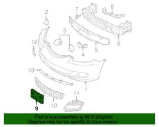 Решетка бампера MAZDA BN8F50170