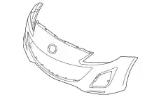 БАМПЕР ПЕРЕДНИЙ грунт 2.0 -2012 BCW850031FAA MAZDA