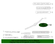 AT4Z9942528A Эмблема FORD задняя