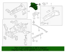 Опора кронштейна крыла, RH BB5Z-16D118-A FORD