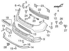 Бампер передний нижняя часть BB5Z17D957CB FORD