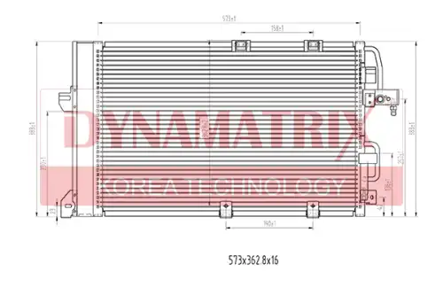 Радиатор кондиционера (конденсатор) DYNAMAX DR94650