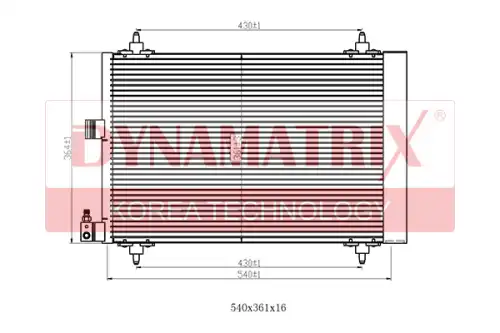 Радиатор кондиционера (конденсатор) DYNAMAX DR94534