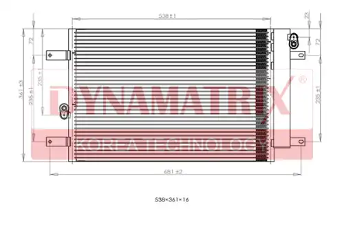 Радиатор кондиционера (конденсатор) DYNAMAX DR94575