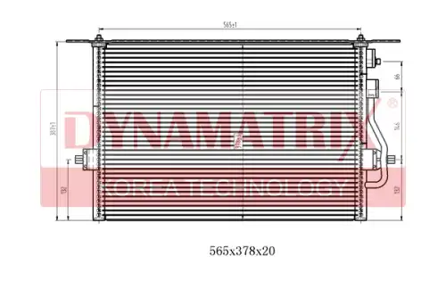 Радиатор кондиционера (конденсатор) DYNAMAX DR94308