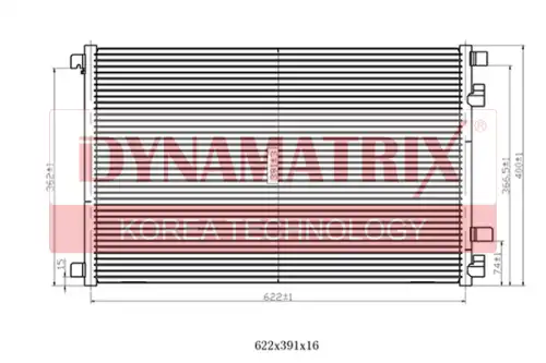 Радиатор кондиционера (конденсатор) DYNAMAX DR94626