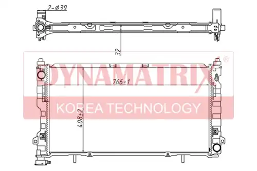 Радиатор системы охлаждения двигателя DYNAMAX DR61004