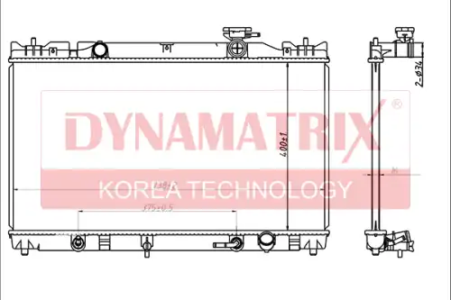 Радиатор системы охлаждения двигателя DYNAMAX DR646351