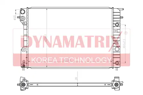Радиатор системы охлаждения двигателя DYNAMAX DR63072A