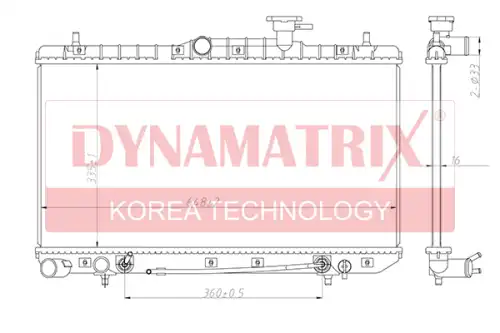 Радиатор системы охлаждения двигателя DYNAMAX DR67023