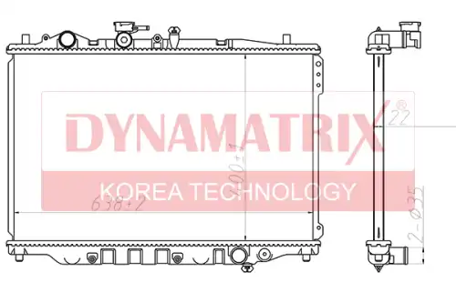 Радиатор системы охлаждения двигателя DYNAMAX DR62392A
