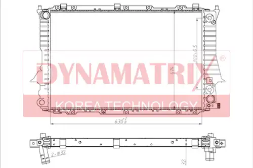 Радиатор системы охлаждения двигателя DYNAMAX DR60476