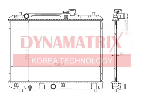 Радиатор системы охлаждения двигателя DYNAMAX DR64177