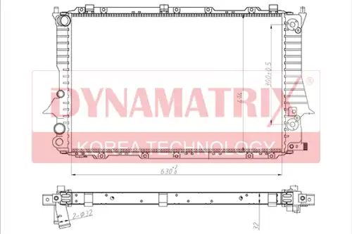 Радиатор системы охлаждения двигателя DYNAMAX DR60477