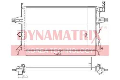 Радиатор системы охлаждения двигателя DYNAMAX DR63006A