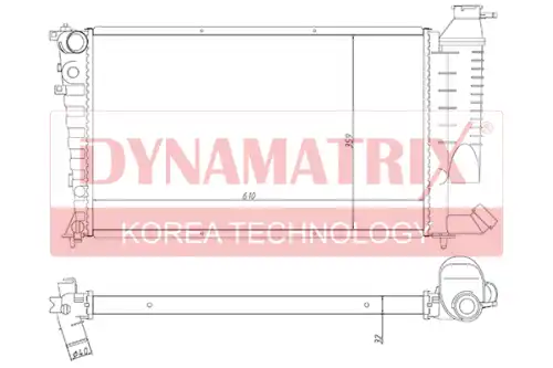 Радиатор системы охлаждения двигателя DYNAMAX DR61313
