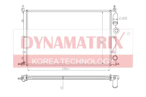 Радиатор системы охлаждения двигателя DYNAMAX DR63925