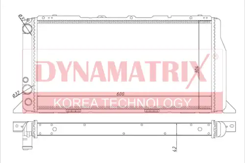 Радиатор системы охлаждения двигателя DYNAMAX DR60487