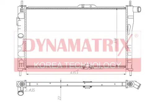 Радиатор системы охлаждения двигателя DYNAMAX DR61656