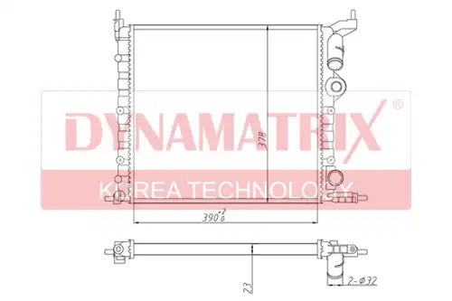 Радиатор системы охлаждения двигателя DYNAMAX DR639271