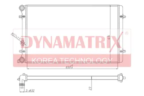 Радиатор системы охлаждения двигателя DYNAMAX DR652011
