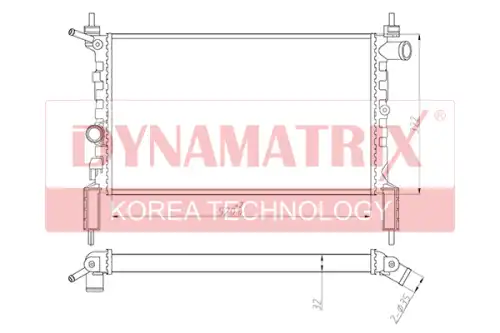 Радиатор системы охлаждения двигателя DYNAMAX DR632761