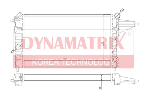 Радиатор системы охлаждения двигателя DYNAMAX DR632231