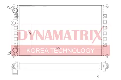 Радиатор системы охлаждения двигателя DYNAMAX DR639951