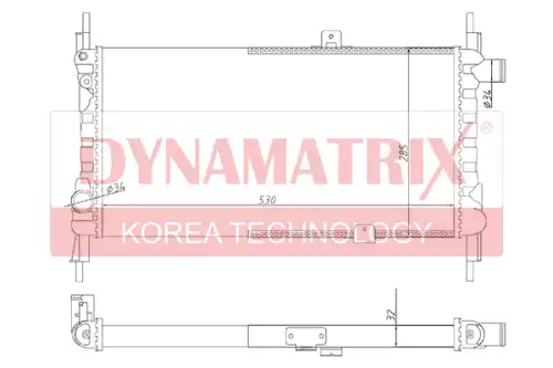Радиатор системы охлаждения двигателя DYNAMAX DR632381