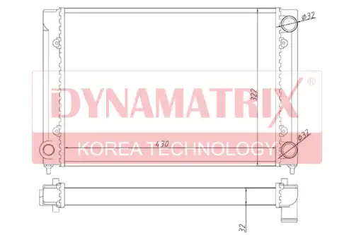 Радиатор системы охлаждения двигателя DYNAMAX DR651651