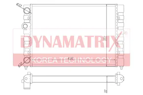 Радиатор системы охлаждения двигателя DYNAMAX DR651851