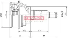 ШРУС наружный KAMOKA 6836