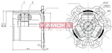 КОМПЛЕКТ ШРУСА ВНУТРЕННИЙ 8709 KAMOKA