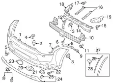 НАКЛАДКА БАМПЕРА 6400G280 MITSUBISHI