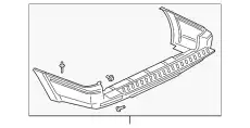  ОБЛИЦОВКА ЗАДНЕГО БАМПЕРА MN133663WB MITSUBISHI