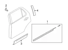  МОЛДИНГ ЗАДНЕЙ ЛЕВОЙ ДВЕРИ BB5Z-7825557-BA FORD